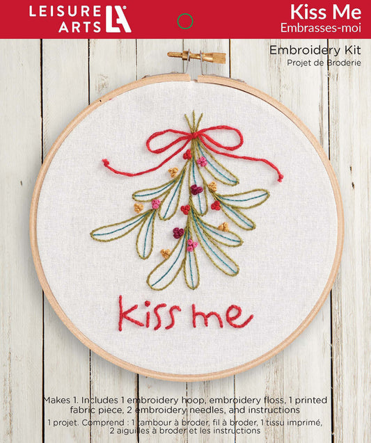 Leisure Arts Embroidery Kit 6in Kiss Me # LAK85827 - Special Order - Expected to Ship 11-5-24 (Copy)