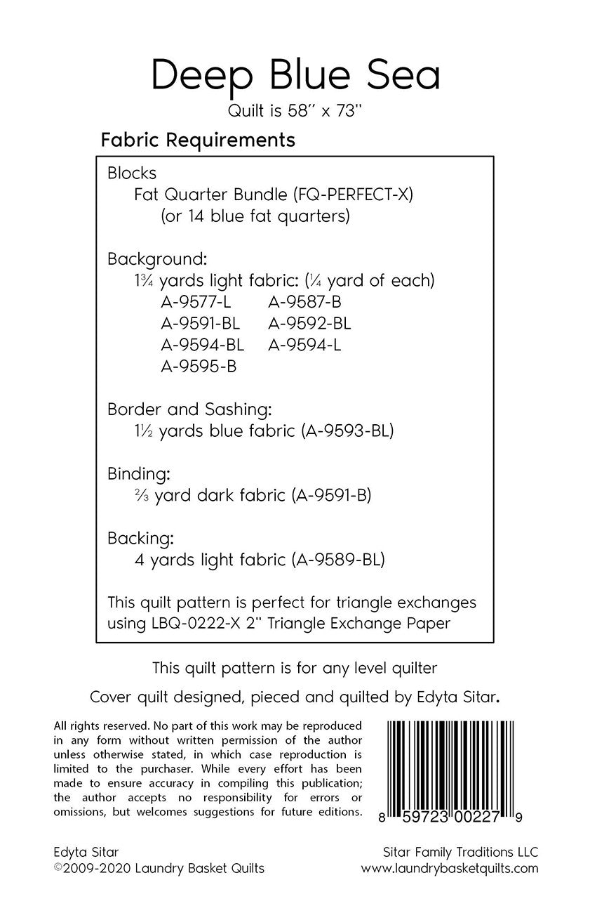 Deep Blue Sea # LBQ-0227-P - Special Order