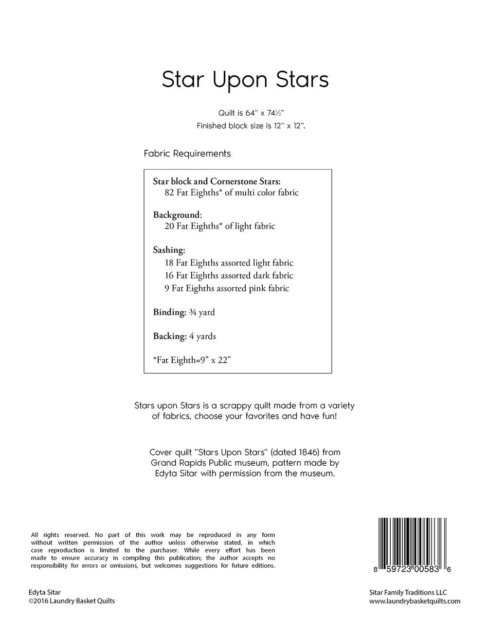 Stars Upon Stars # LBQ-0583-P - Special Order