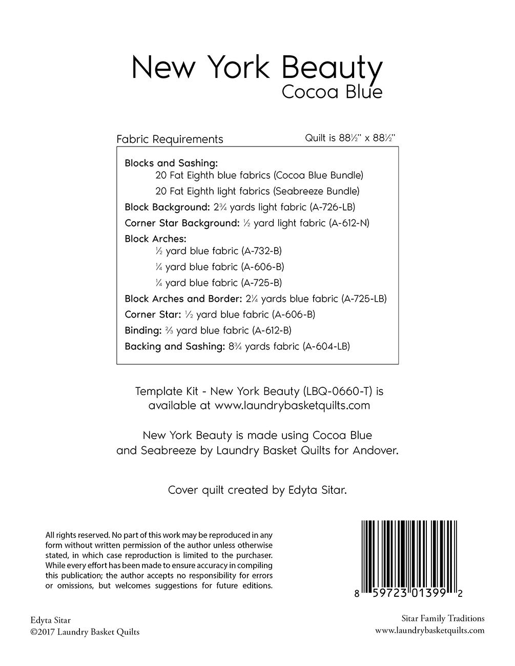 New York Beauty - Cocoa Blue # LBQ-1399-P - Special Order