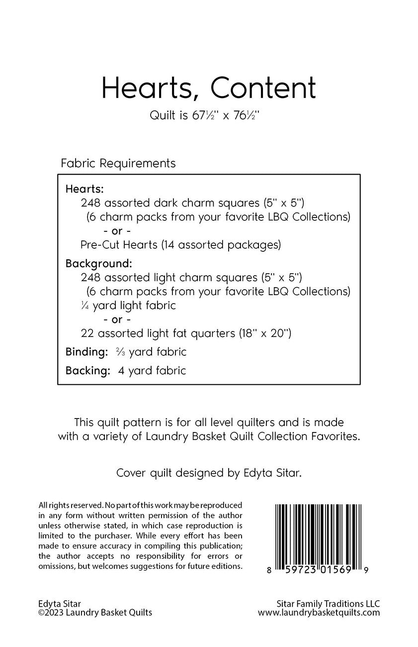 Hearts, Content # LBQ-1569-P - Special Order