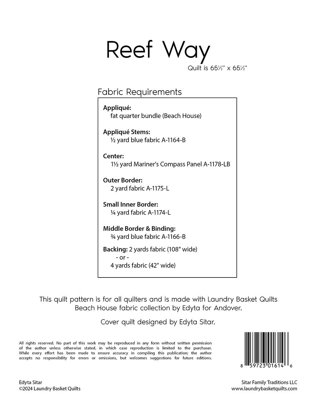 Reef Way # LBQ-1614-P - Special Order