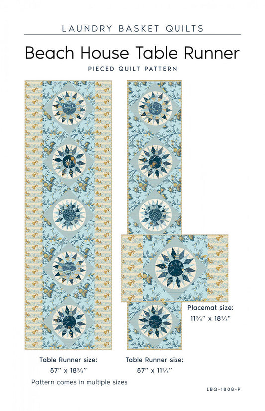 Beach House Table Runner # LBQ-1808-P - Special Order - Will Ship After 11-20-24