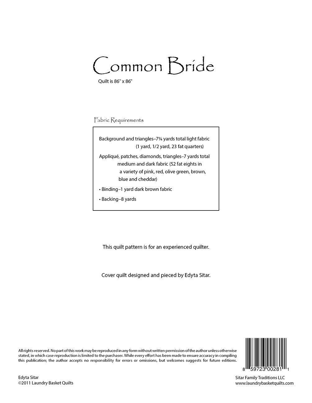 Common Bride # LBQ0281 - Special Order