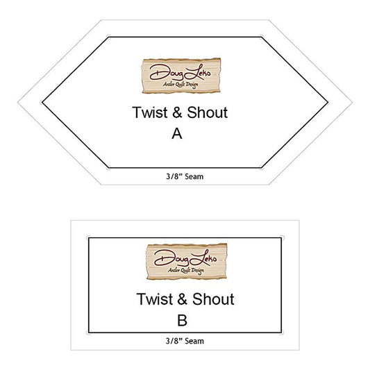 Antler Quilt Design Twist & Shout 3/8" Template Acrylic Template Set
