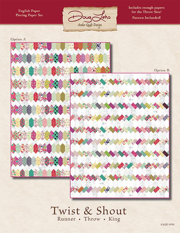 Antler Quilt Design Twist & Shout 3/8" Template Acrylic Template Set