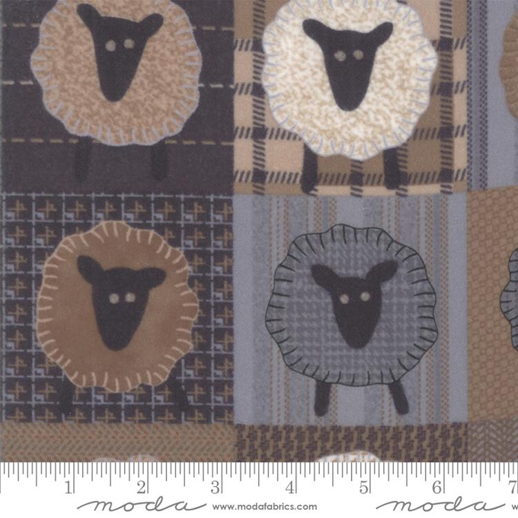 Farmhouse Flannel III by Primitive Gathering: Wooly Sheep 49108 12F