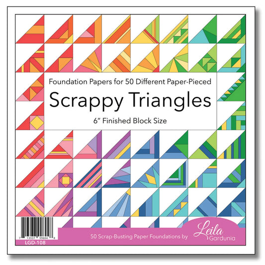 Scrappy Triangle Foundation Paper-Piecing Pad by Leila Gardunia Designs