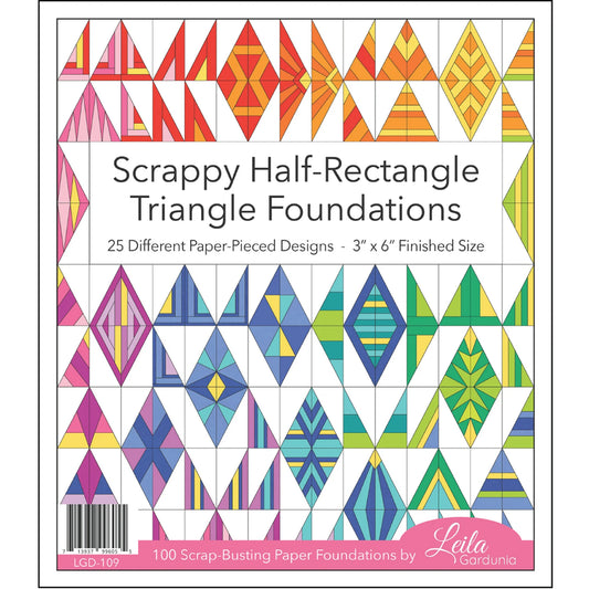 Scrappy Half-Rectangle Triangle Foundation Pad by Leila Gardunia Designs