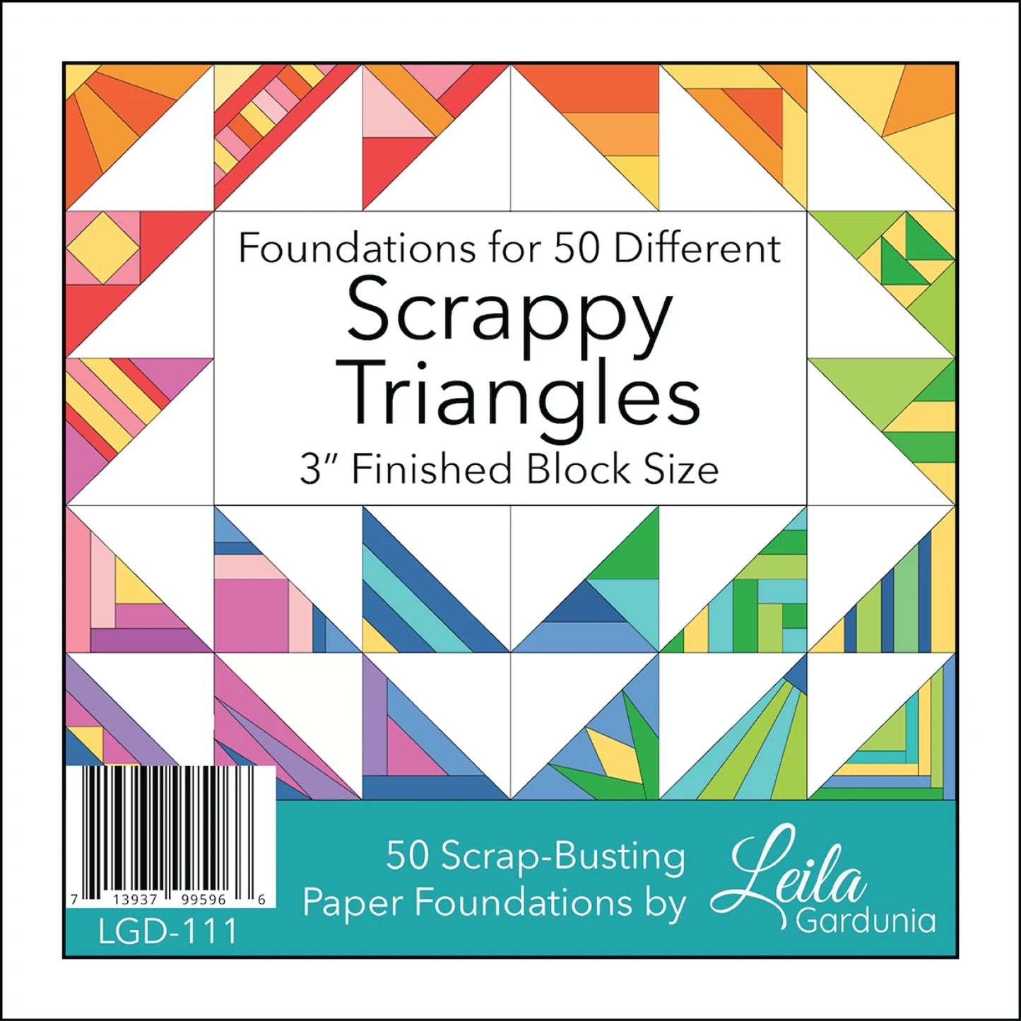 3in Scrappy Triangle Foundation Pad by Leila Gardunia Designs