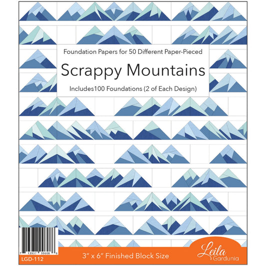 Scrappy Mountains Foundation Paper Piecing Pad by Leila Gardunia Designs