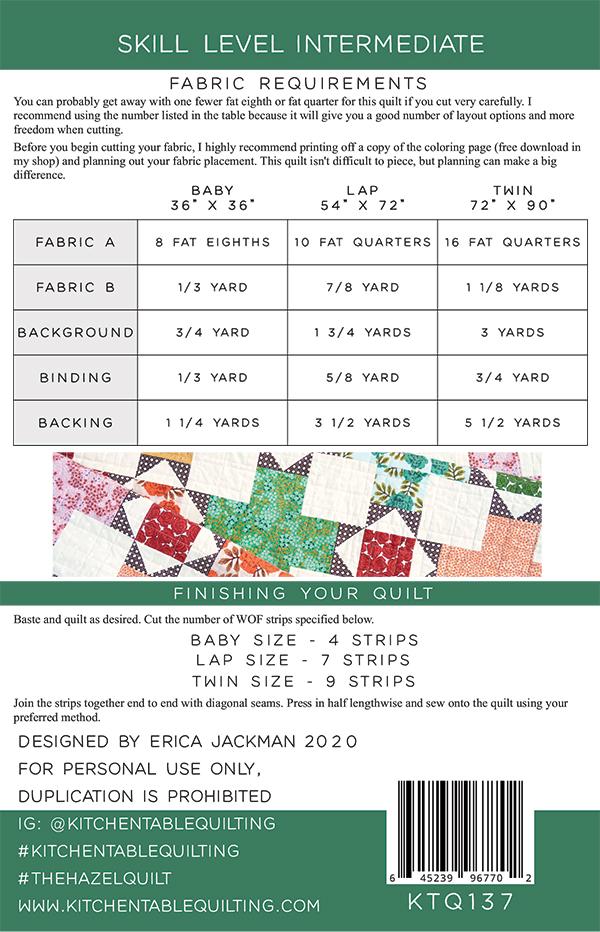 Warp & Weft ooh Lucky Lucky by Alexia Marcelle Abegg : The Hazel Quilt Kit (Estimated Arrival Mar. 2025)