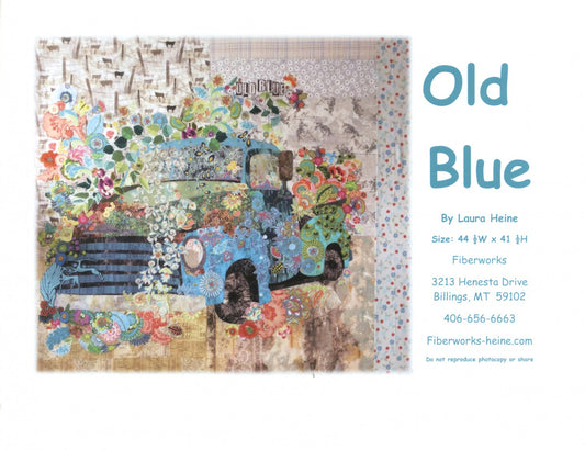 Old Blue Vintage Truck Collage # LHFWOB - Special Order