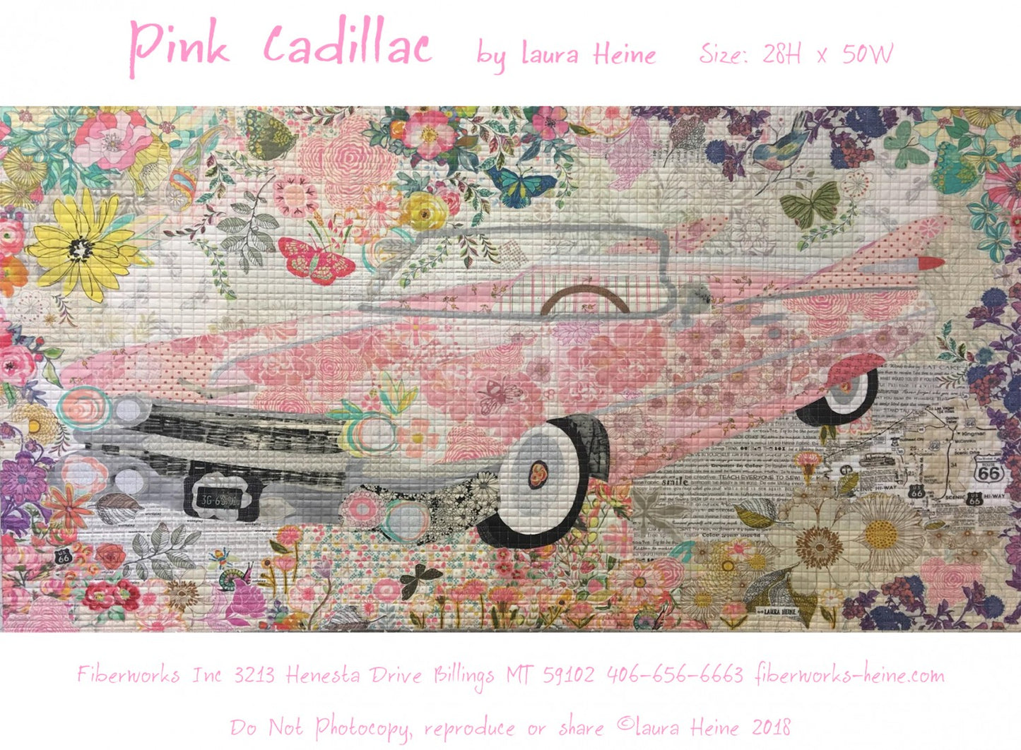 Pink Cadillac Collage # LHFWPINKCAD - Special Order