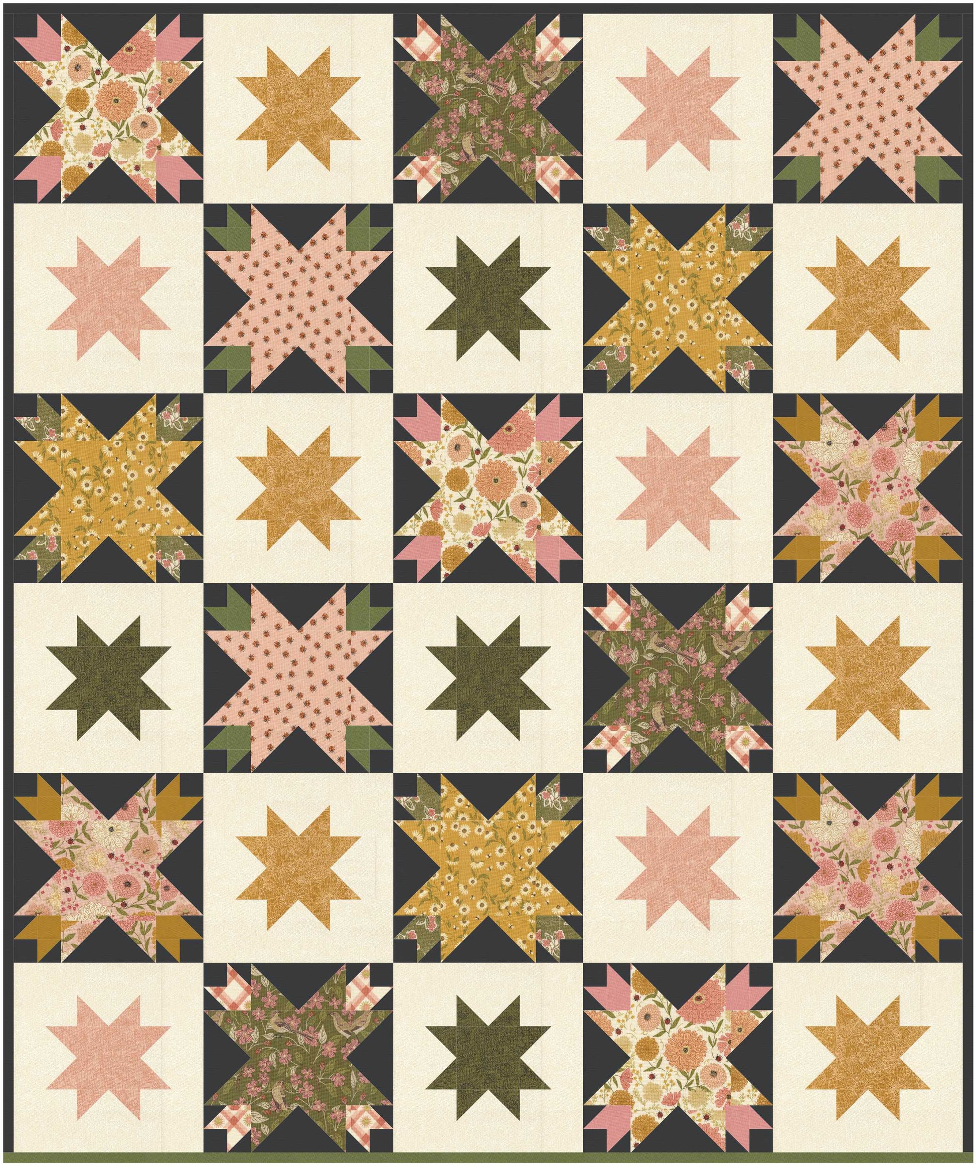 Ladybug Whimsy by Gingiber : Daphne Quilt Reference