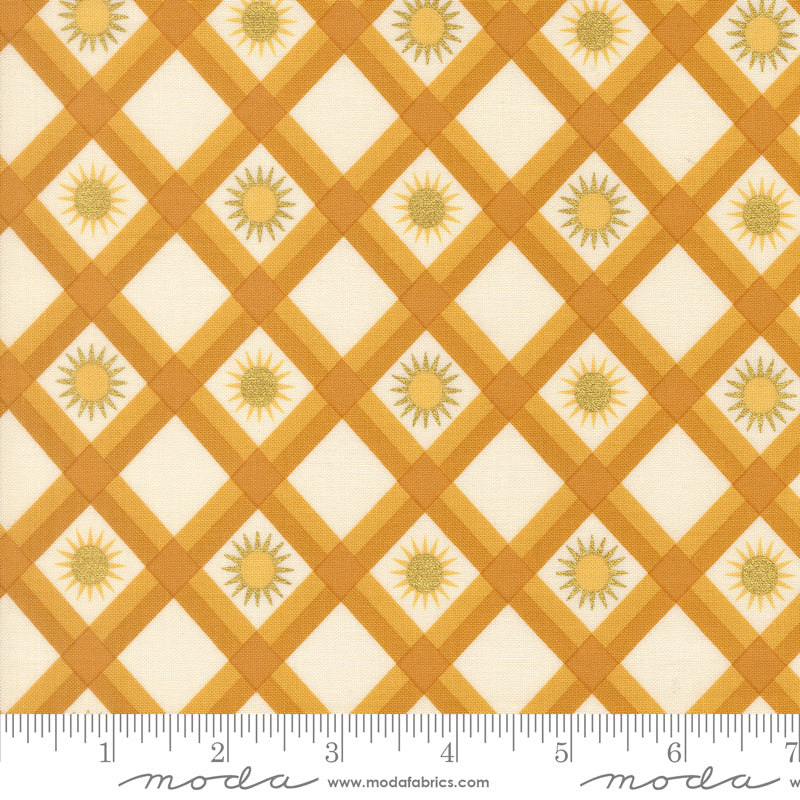 Ladybug Whimsy by Gingiber : Plaid Sunshine Metal Golden 48447 13M