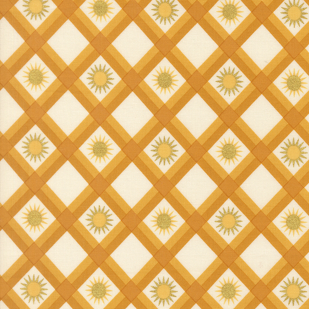 Ladybug Whimsy by Gingiber : Plaid Sunshine Metal Golden 48447 13M