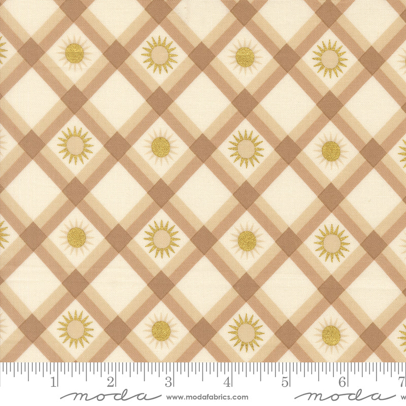 Ladybug Whimsy by Gingiber : Plaid Sunshine Metal Natural 48447 12M