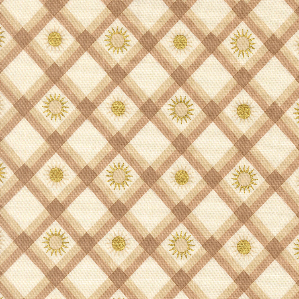 Ladybug Whimsy by Gingiber : Plaid Sunshine Metal Natural 48447 12M