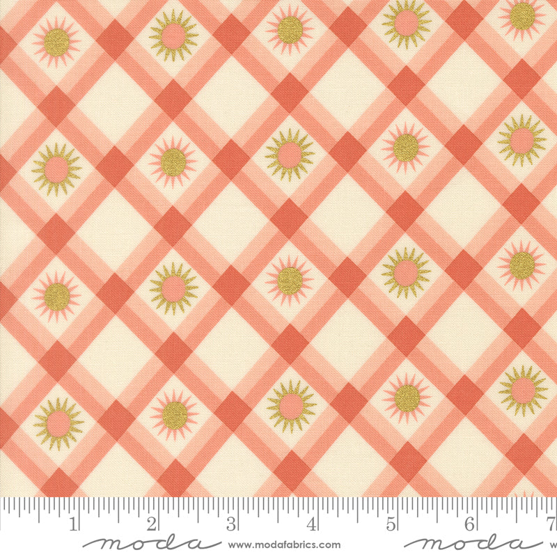 Ladybug Whimsy by Gingiber : Plaid Sunshine Metal Zinnia 48447 16M