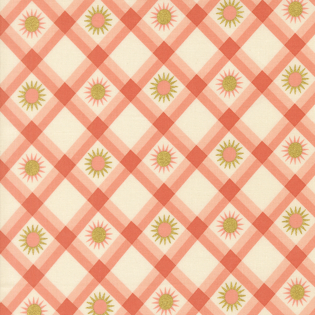 Ladybug Whimsy by Gingiber : Plaid Sunshine Metal Zinnia 48447 16M