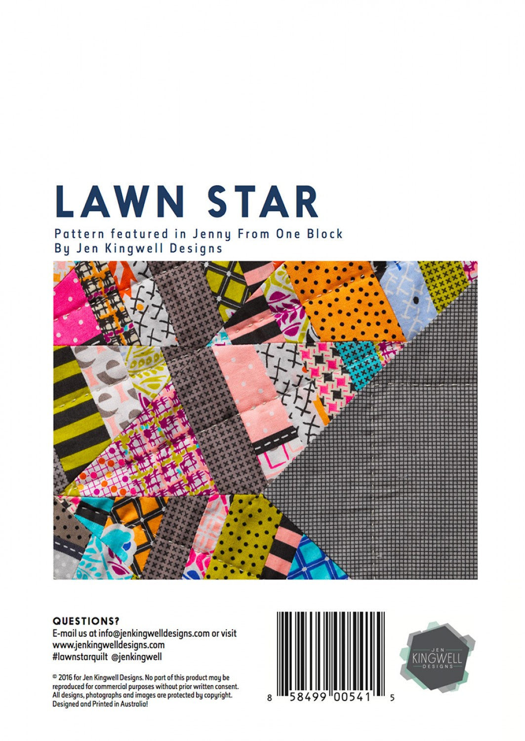 Lawn Star Template Only by Jen Kingwell Designs - Special Order