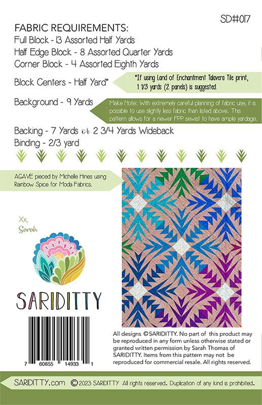 Legendary Love by Sarah Thomas of Sariditty : Agave Quilt Pattern