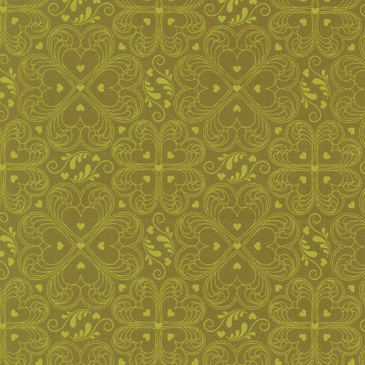 Legendary Love by Sarah Thomas of Sariditty : Valentine Damask Avocado 45054 17