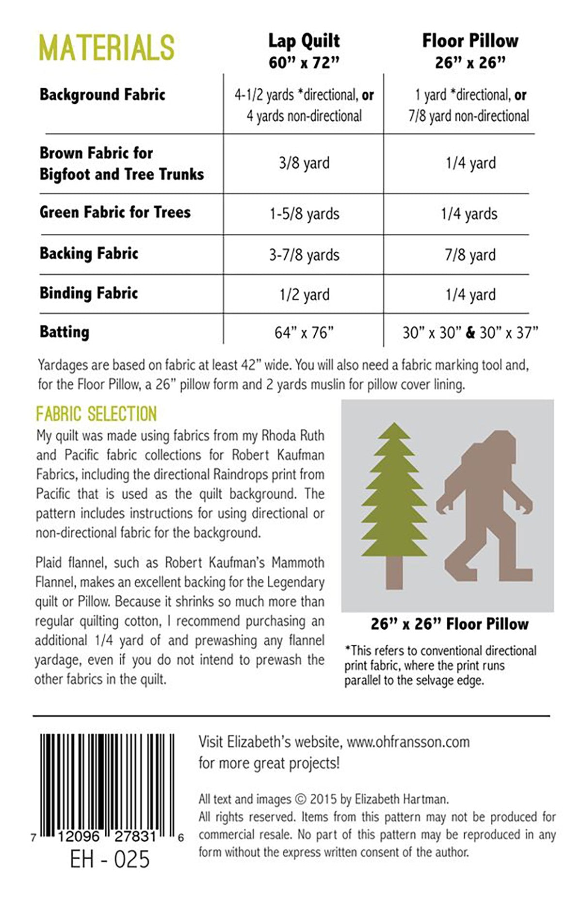 Legendary Quilt Pattern by Elizabeth Hartman