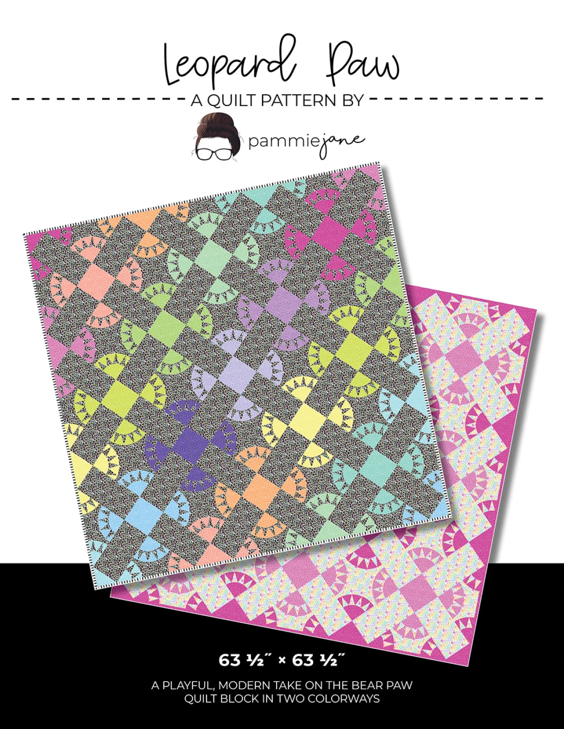 Leopard Paw FPP Quilt Pattern by Pammie Jane