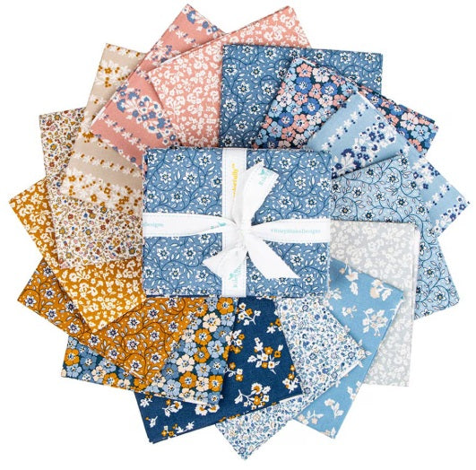 Liberty Denim Florals - 15 Piece Fat Quarter Bundle FQ-LDENIM-15