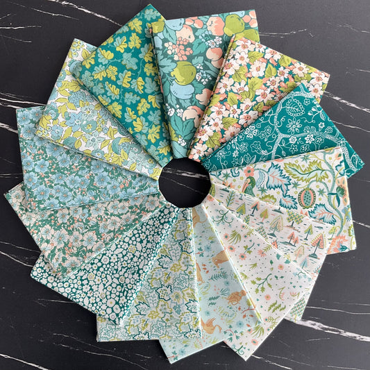 Liberty Tree of Life Canopy Greens - 13 Piece Fat Quarter Bundle