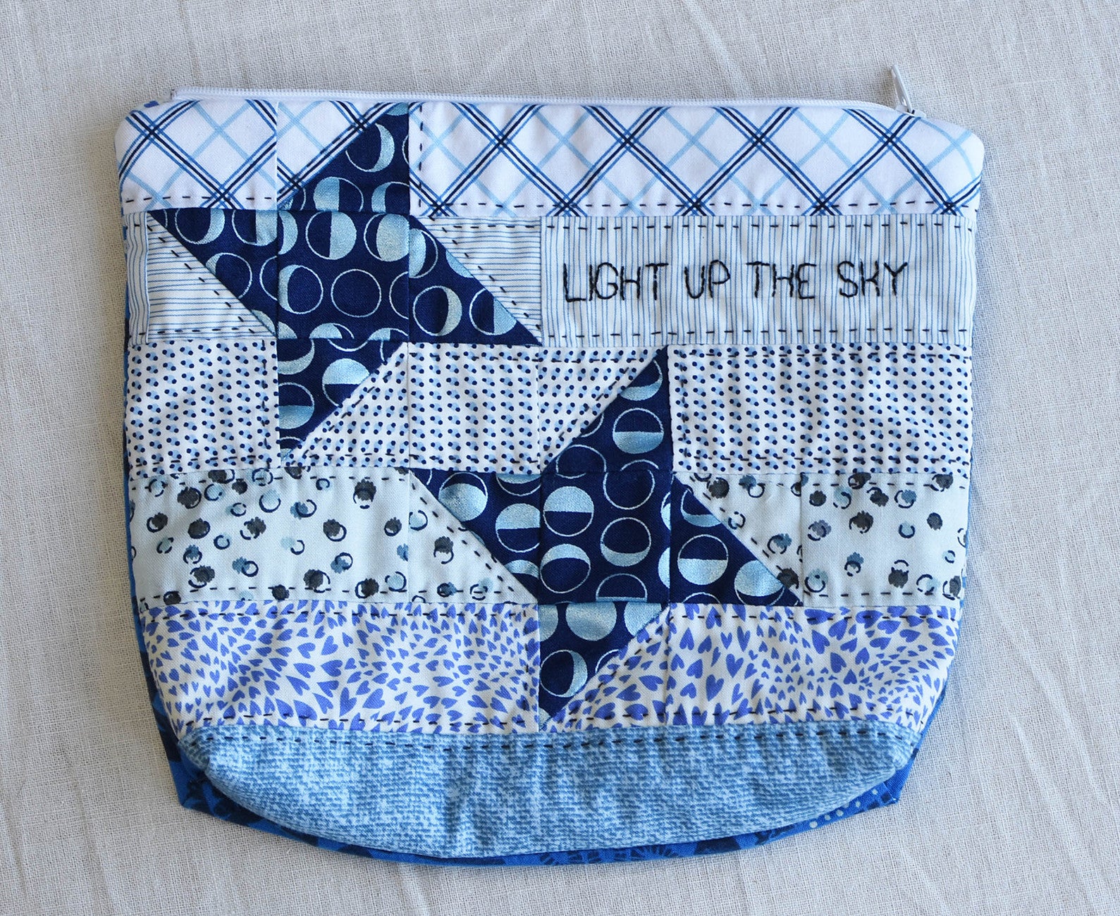 Light Up The Sky Quippy Zippy Pouch by Jen Kingwell Designs - Special Order