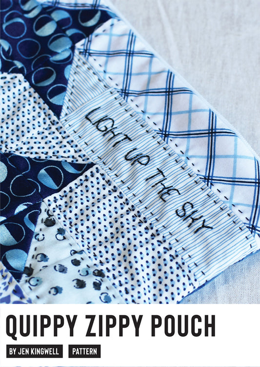 Light Up The Sky Quippy Zippy Pouch by Jen Kingwell Designs - Special Order