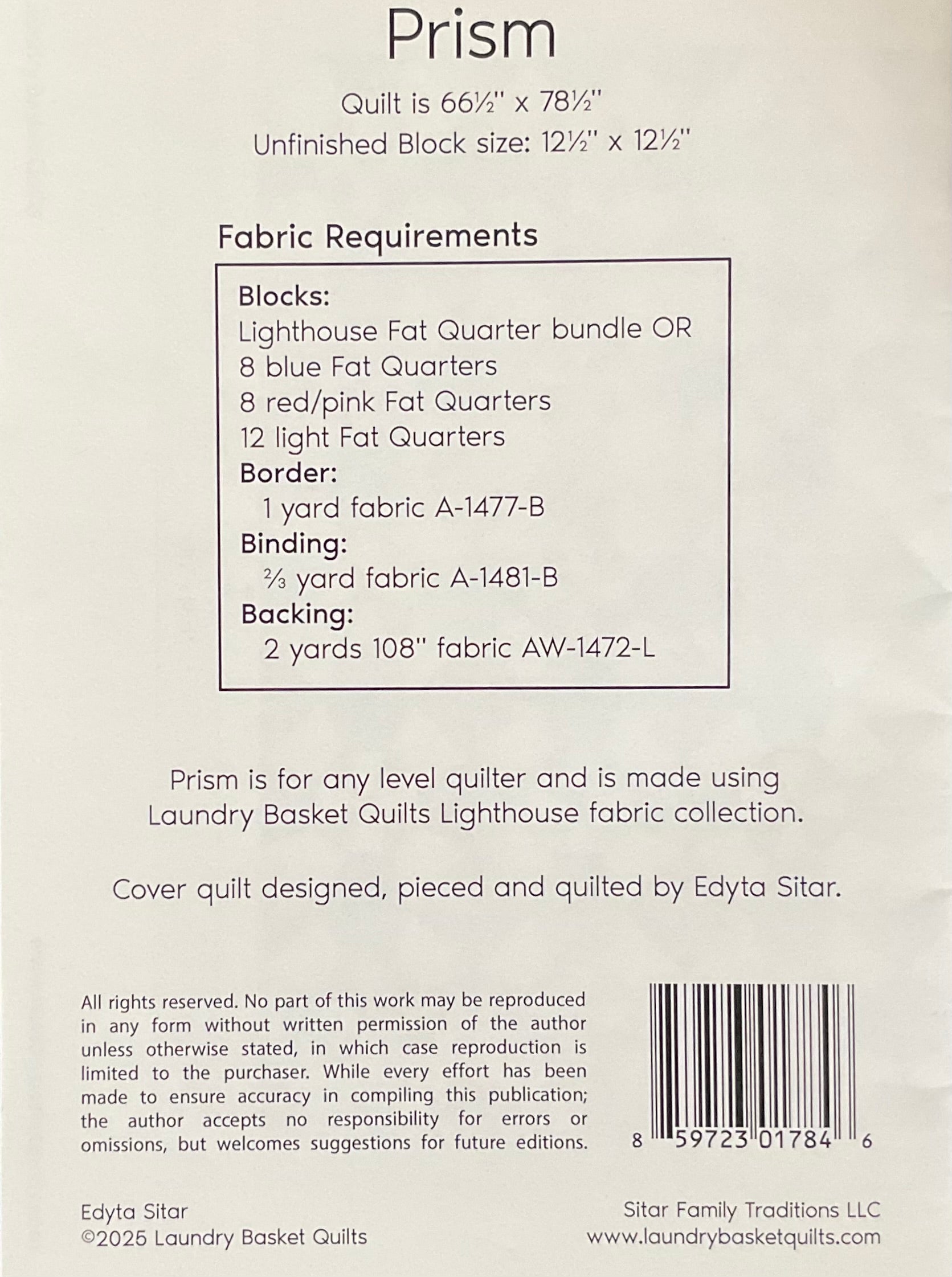 Lighthouse by Laundry Basket Quilts - Prism Quilt Kit