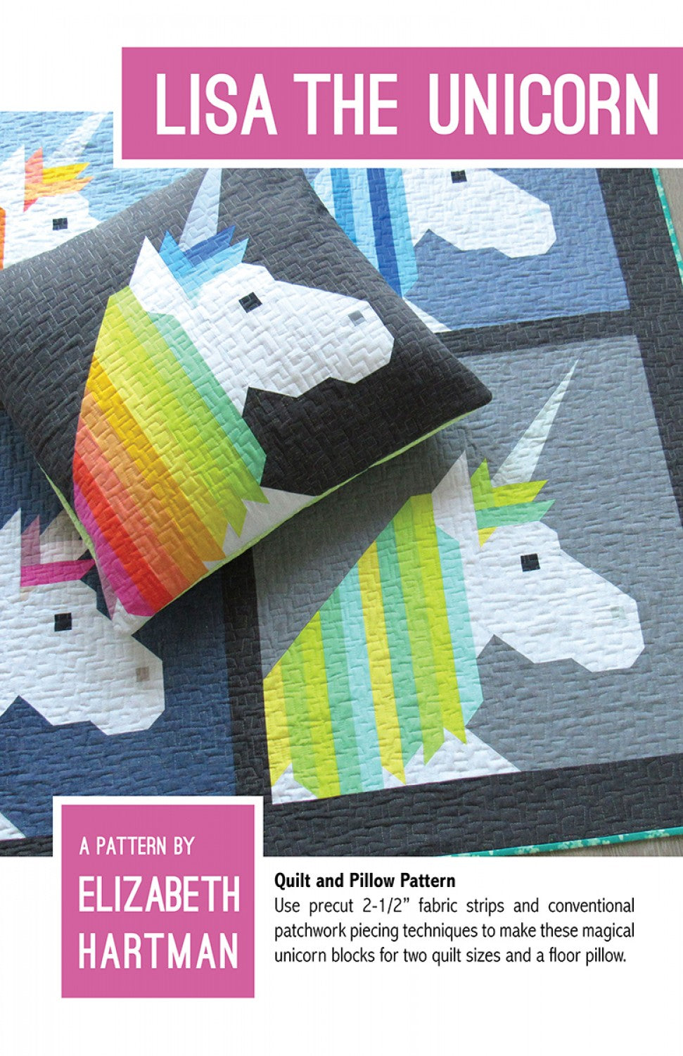 Lisa The Unicorn Quilt Pattern by Elizabeth Hartman
