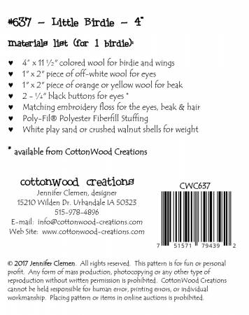 Little Birdie # CWC637 - Special Order
