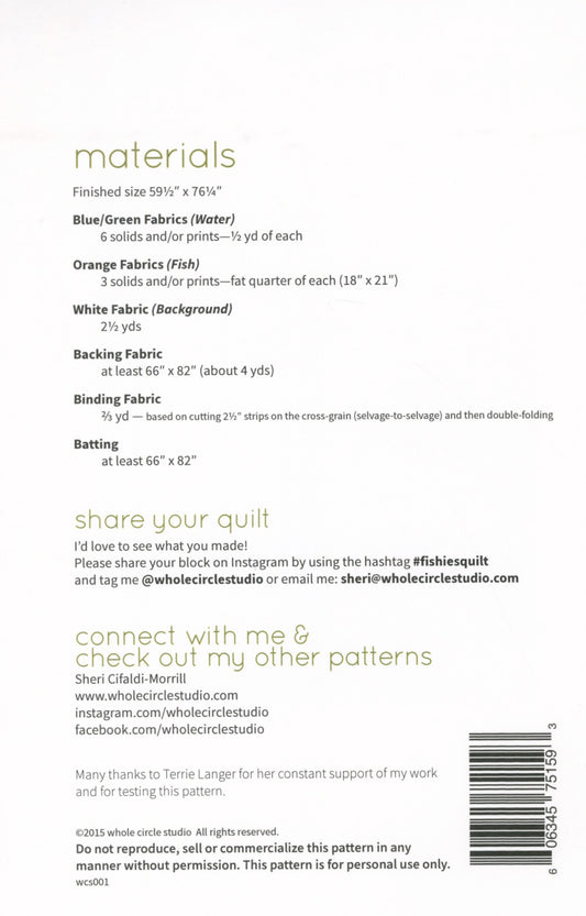 Little Fishies Quilt by Whole Circle Studio