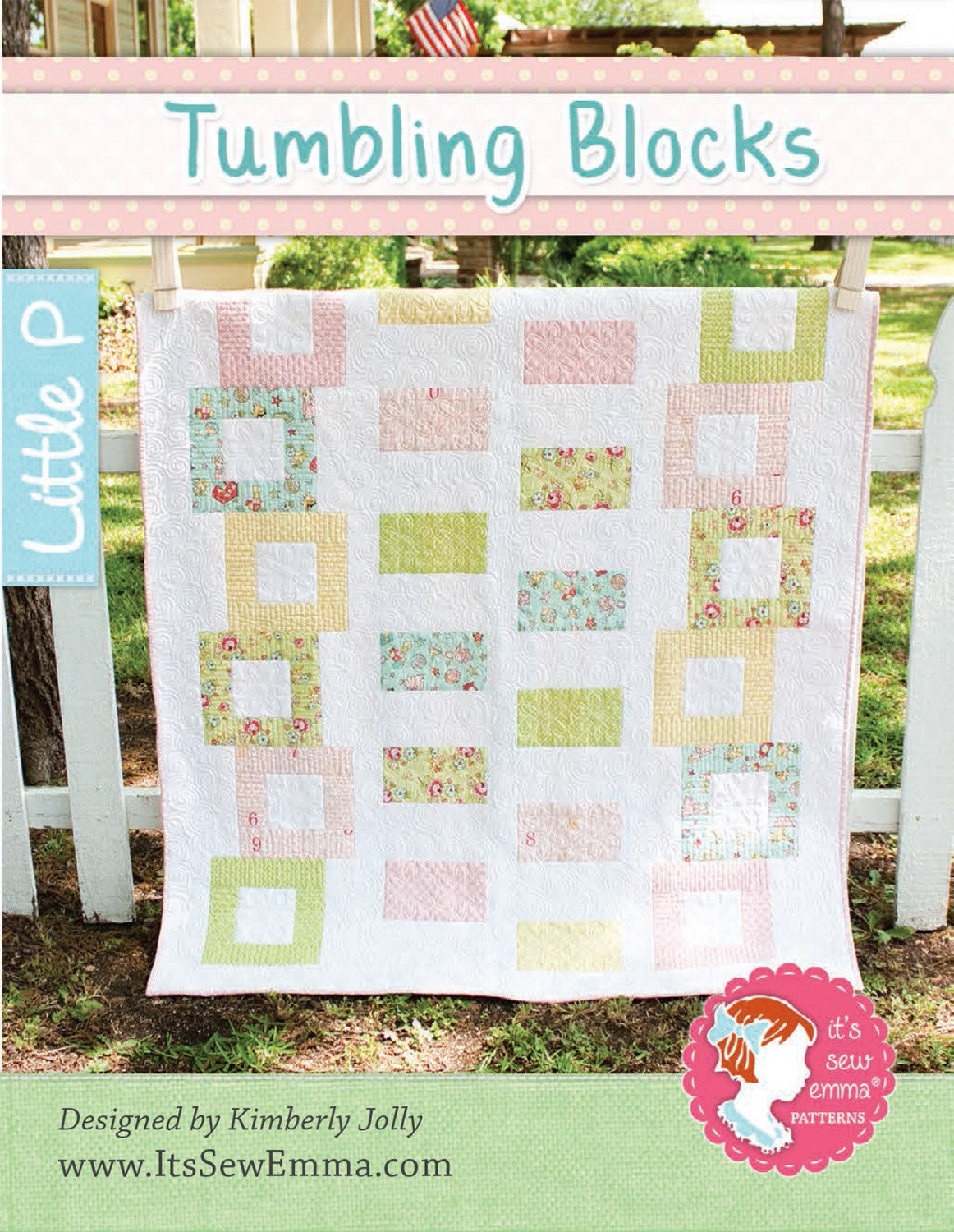 Little P - Tumbling Blocks Quilt Pattern by It’s Sew Emma