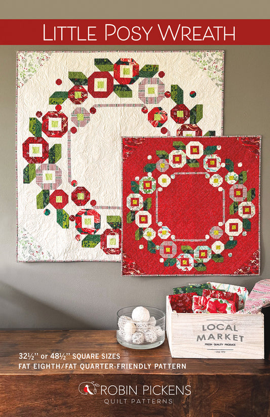 Little Posy Wreath Quilt Pattern featuring Winterly by Robin Pickens