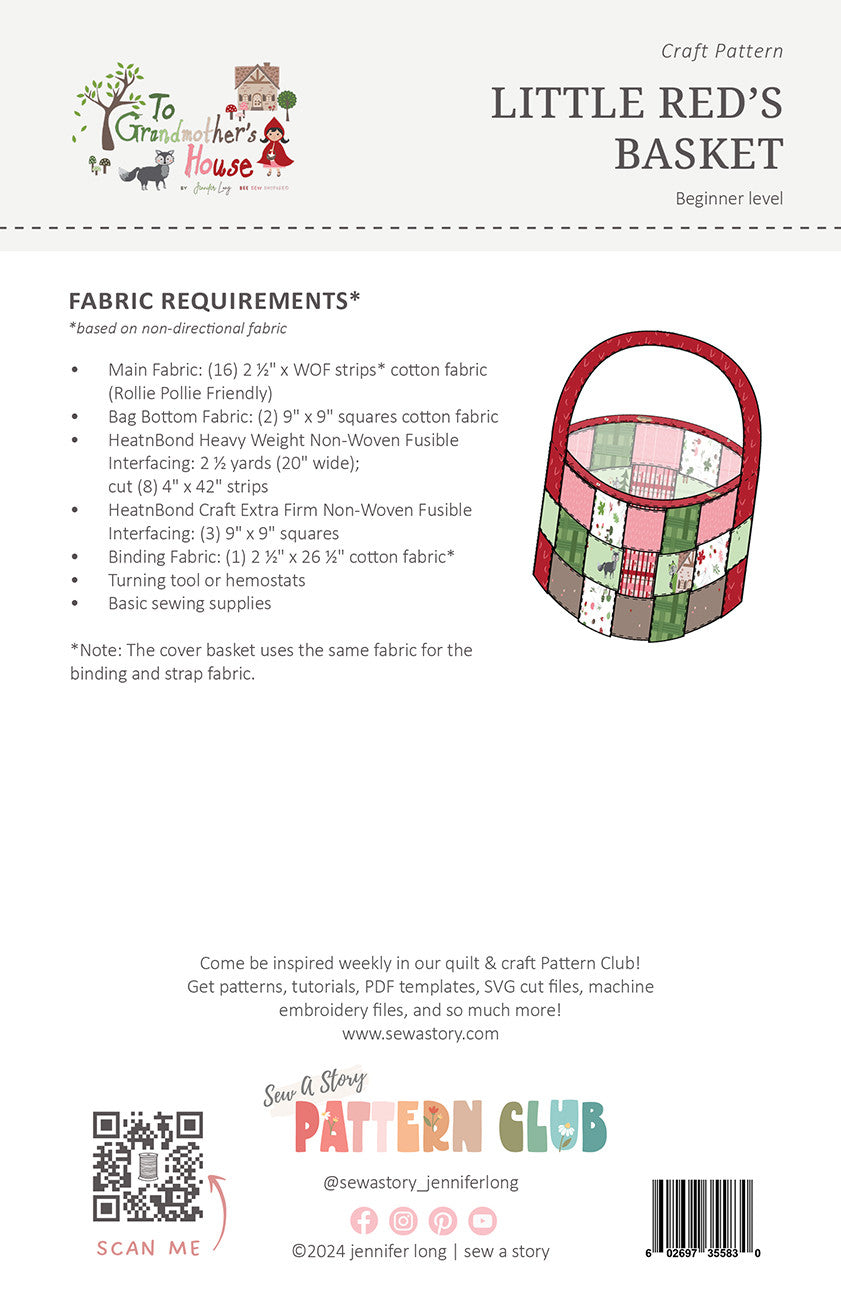 Little Red's Basket Pattern by Jennifer Long -Special Order