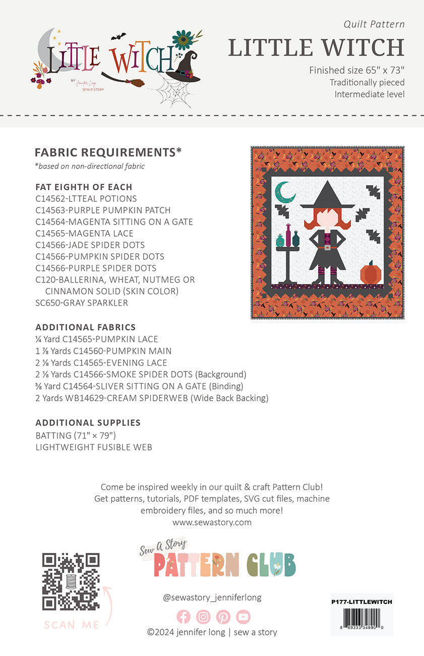 Little Witch Quilt Pattern by Jennifer Long - Special Order