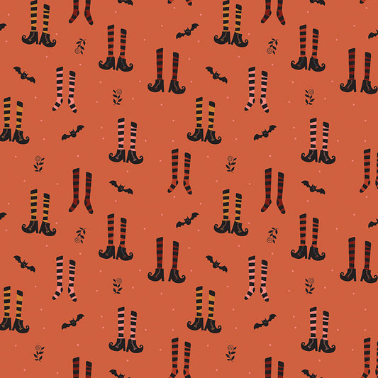 Little Witch by Jennifer Long - Witches Socks Pumpkin