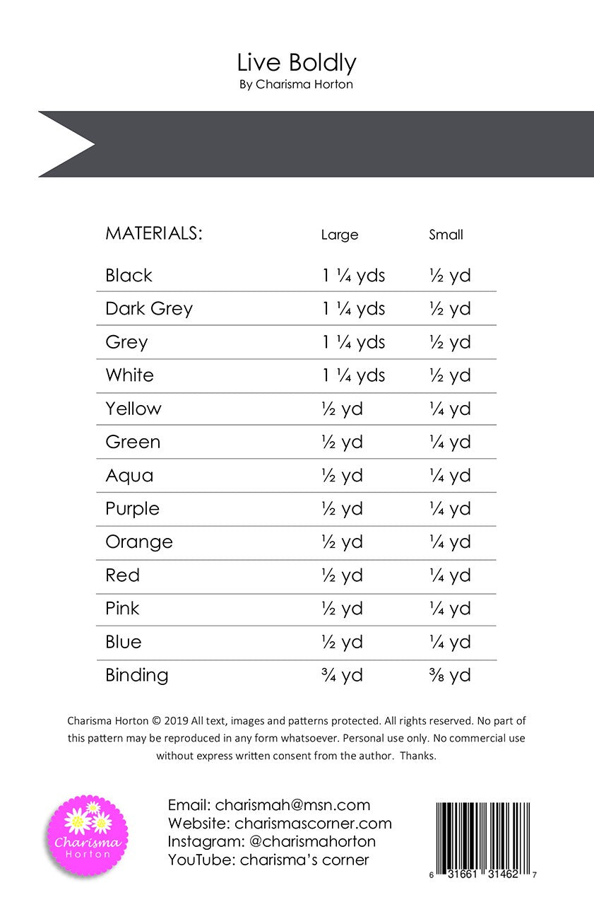 Live Boldly # CH175 - Special Order