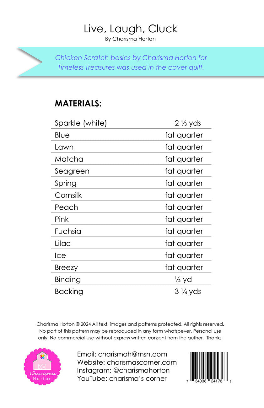 Live, Laugh, Cluck! # CH-493 - Special Order