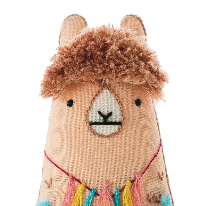 Llama Embroidery Doll Kit