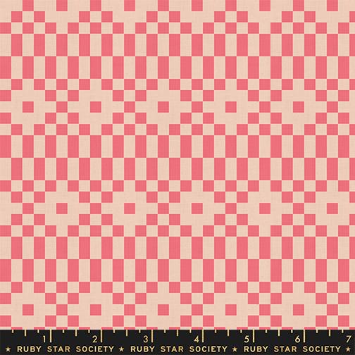 LoFi Linens by Rashida Coleman-Hale : Bitmapped Neon Coral RS1136 17CL
