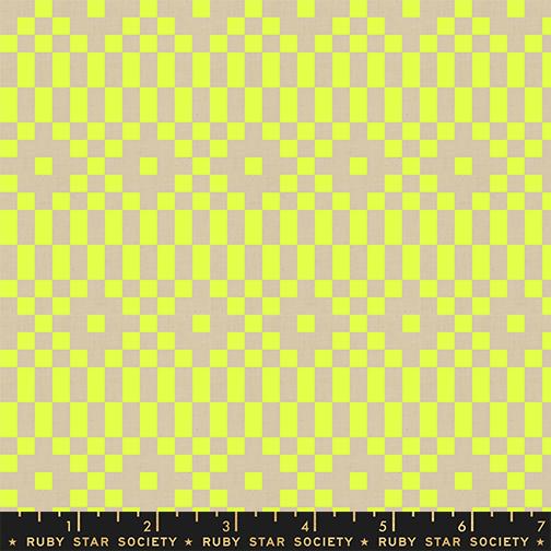 LoFi Linens by Rashida Coleman-Hale : Bitmapped Neon Yellow RS1136 13CL