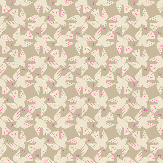 LoFi Linens by Rashida Coleman-Hale : Flock Yeah Khaki RS1131 17CL