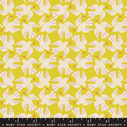 LoFi Linens by Rashida Coleman-Hale : Flock Yeah Citron RS1131 19CL